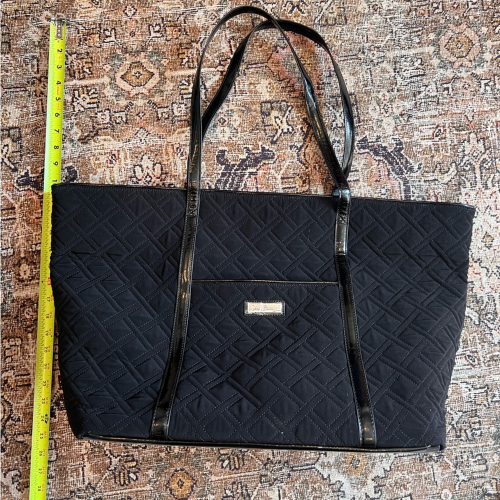 Vera Bradley Large Black Travel Tote